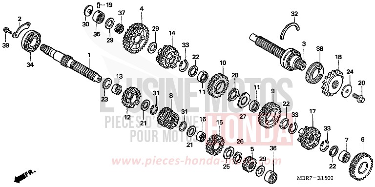 GETRIEBE (CBF600S6/SA6/N6/NA6) von CBF600S ABS QUASAR SILVER METALLIC (NHA48) von 2006